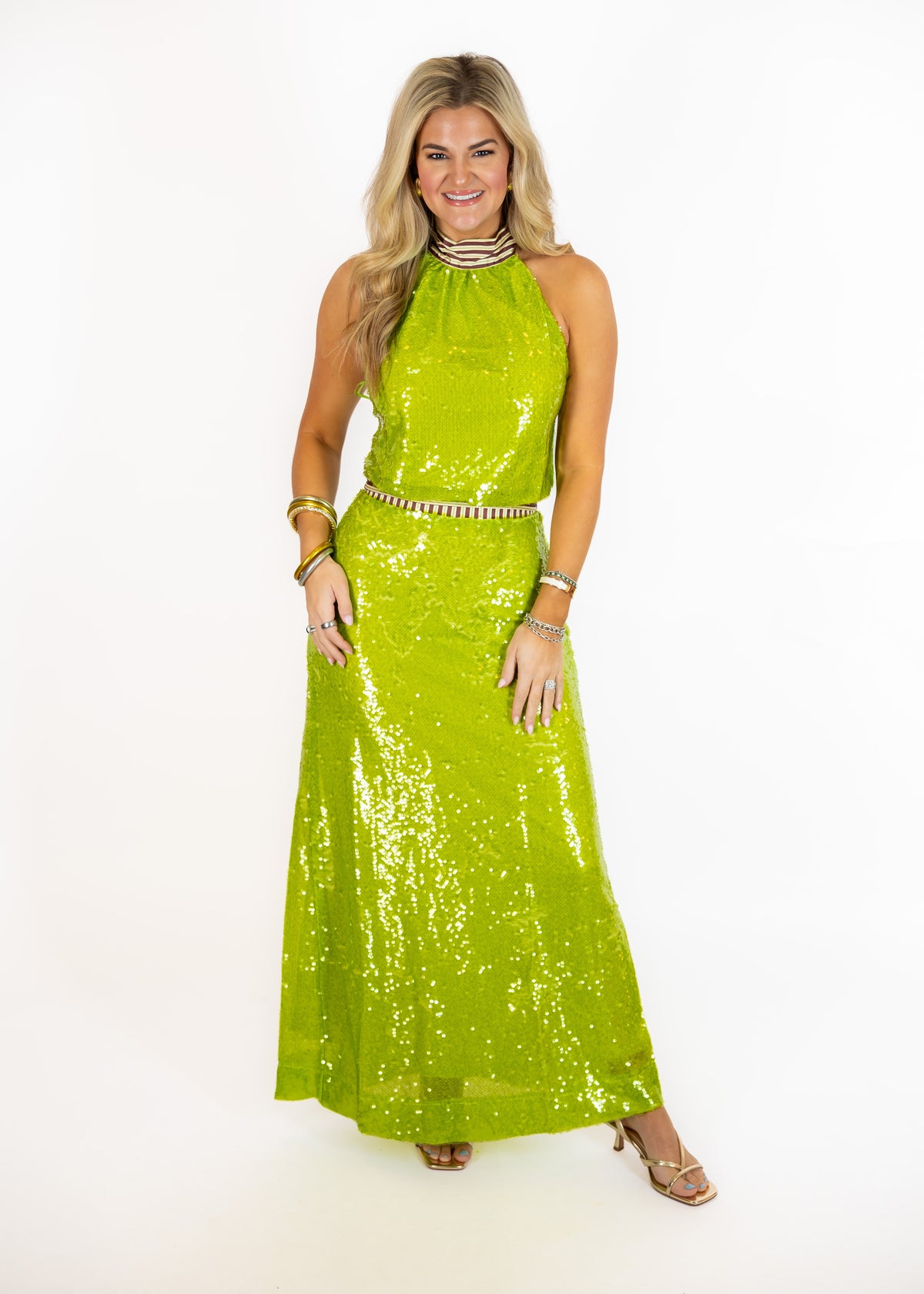 Green Sequin Set
