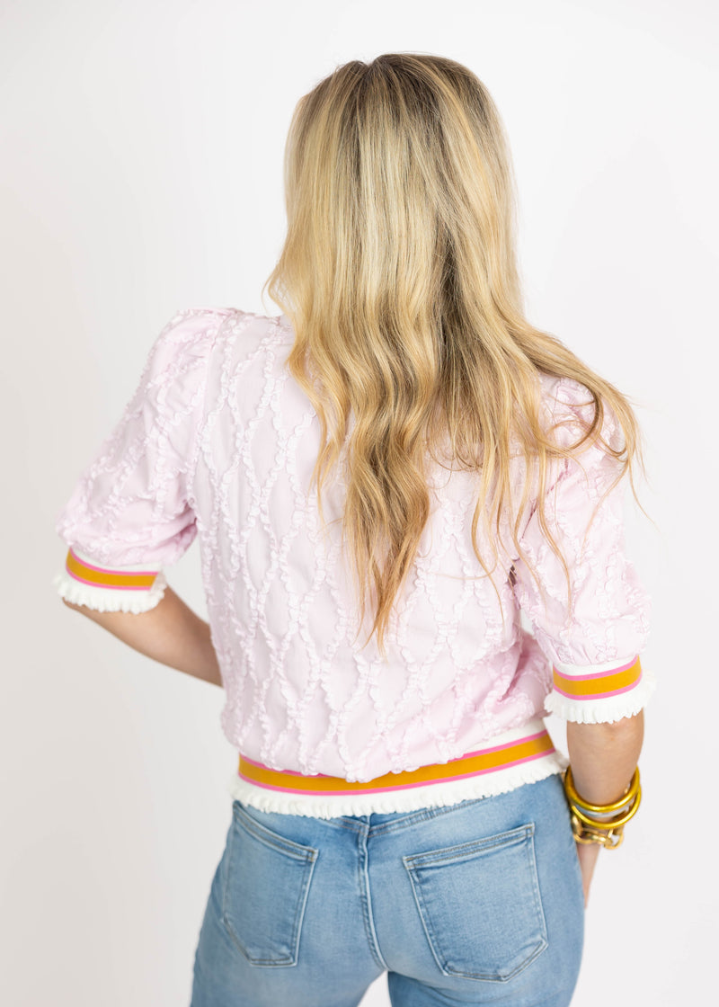 Diamond Texture Pink Top