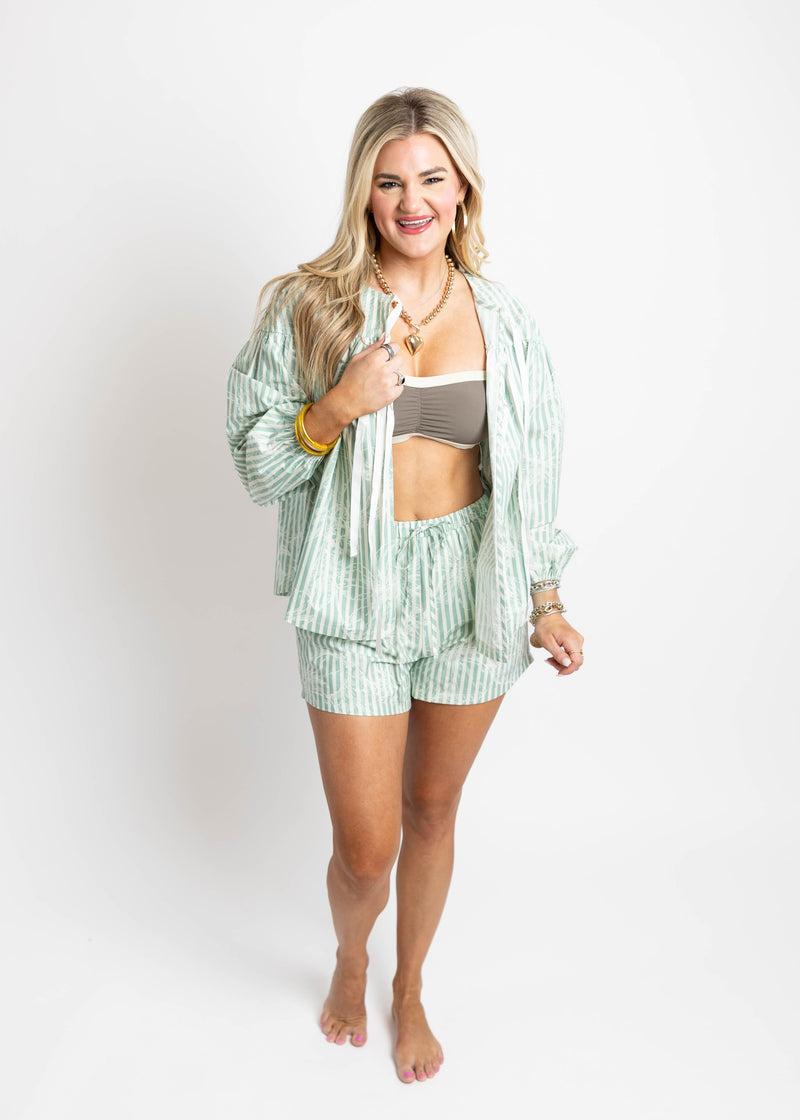 Sage Striped Set
