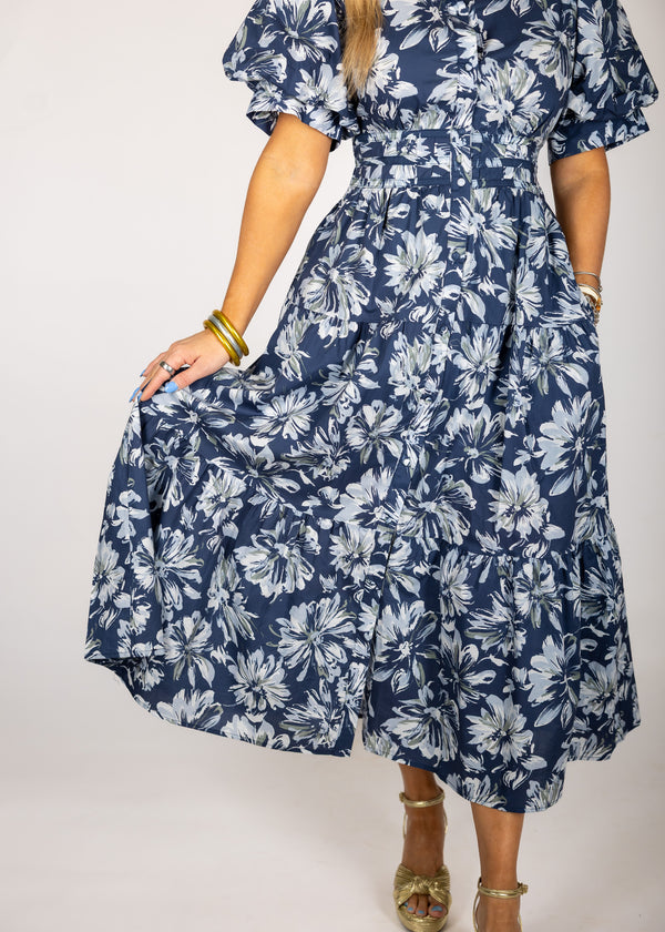 Sailor Blue Midi Dress