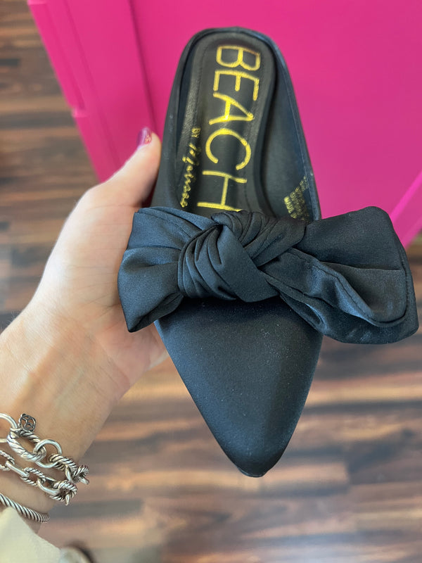 Black Bow Mini Heel