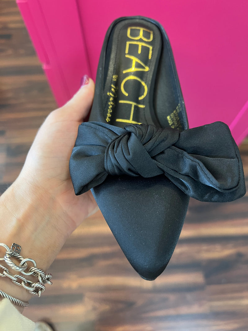 Black Bow Mini Heel