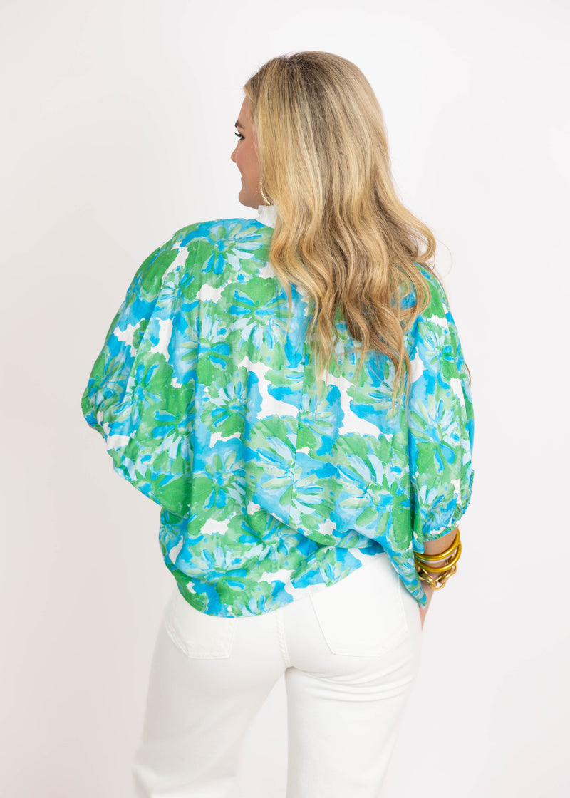 Green/Aqua Top