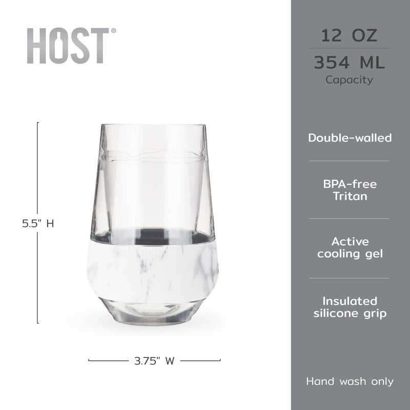 Wine FREEZE™ XL Insulated Cooling Cups in Marble Set of 2
