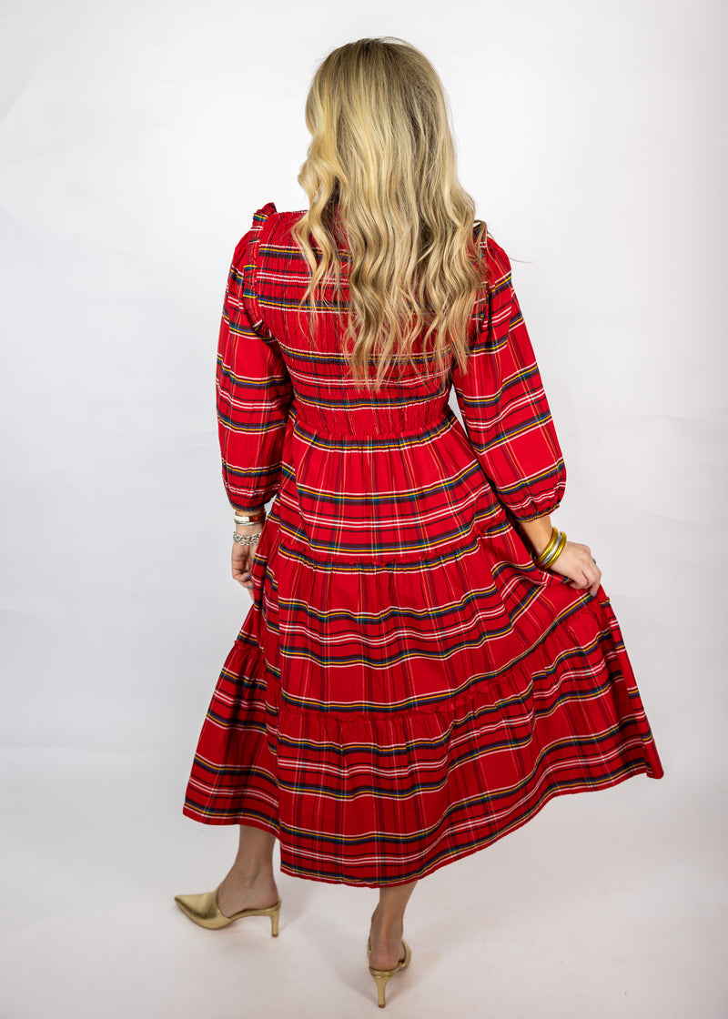 Walton Plaid Midi Dress