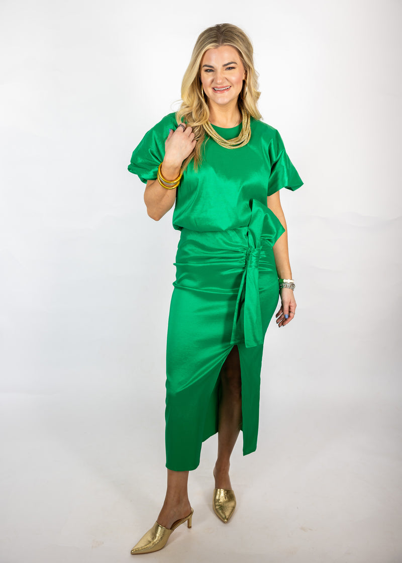 Holiday Green Taffeta Set