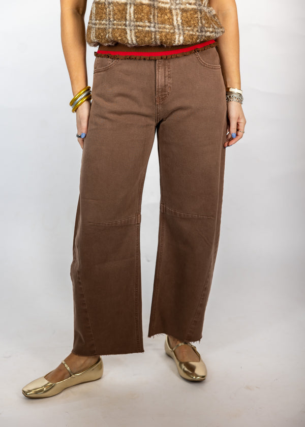 Vintage Espresso Barrel Jeans