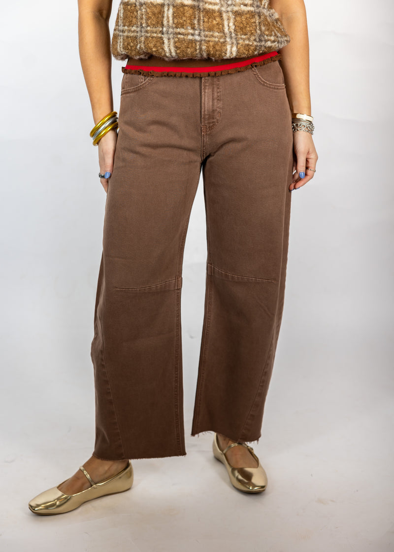 Vintage Espresso Barrel Jeans