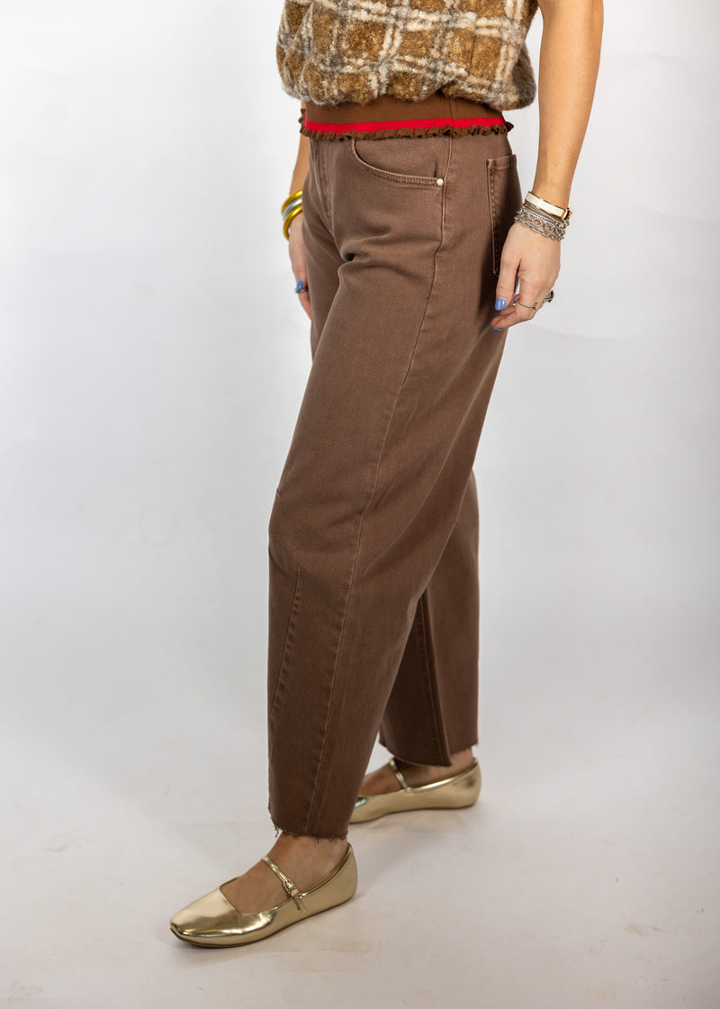 Vintage Espresso Barrel Jeans