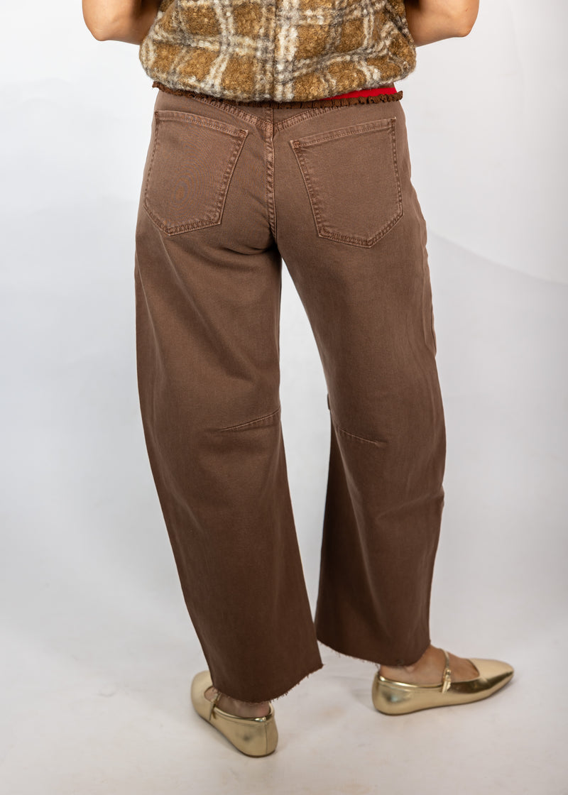 Vintage Espresso Barrel Jeans