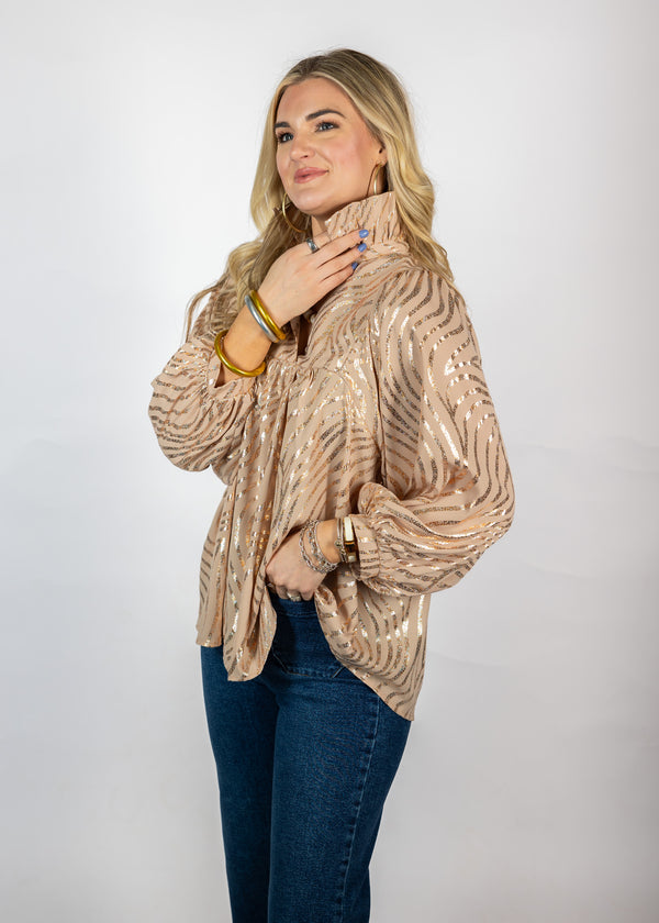 Champagne Muse Blouse