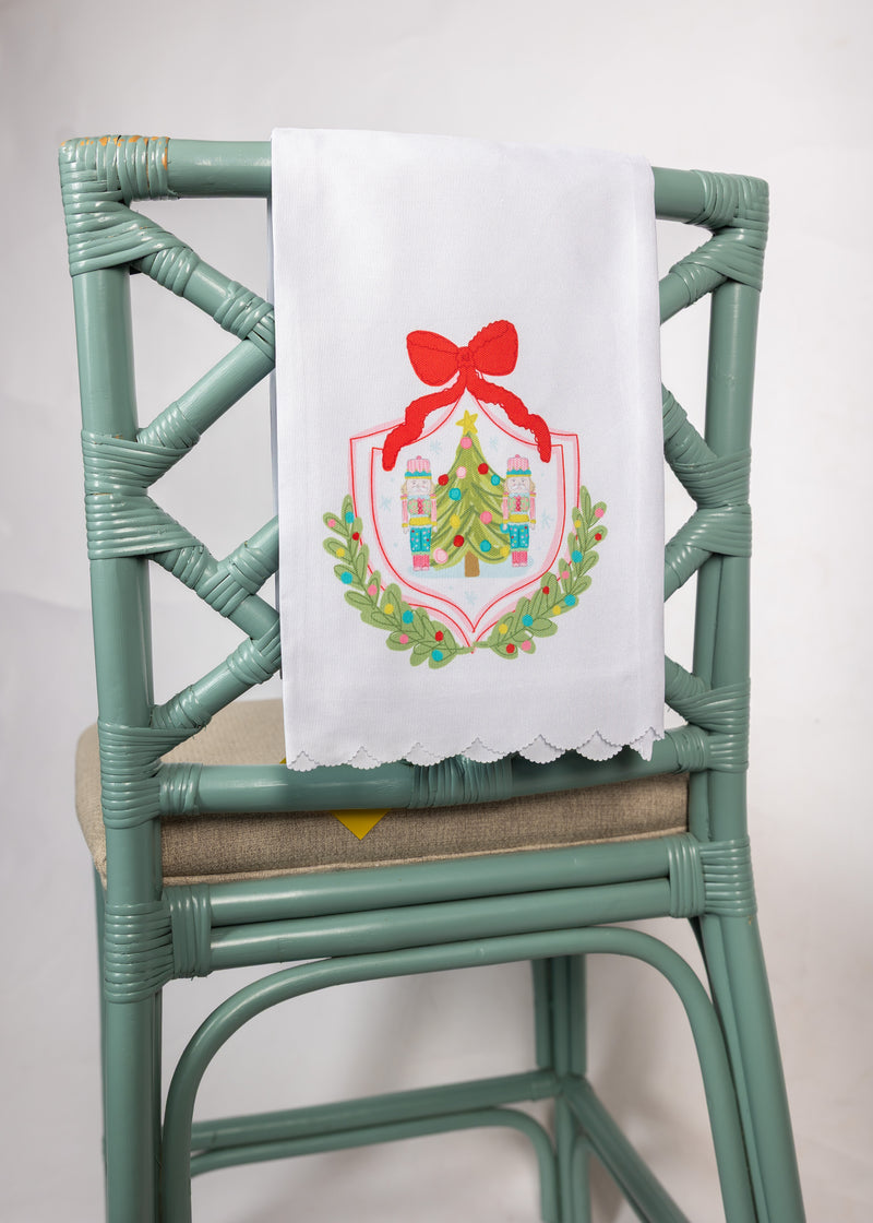 Christmas Scallop Tea Towel