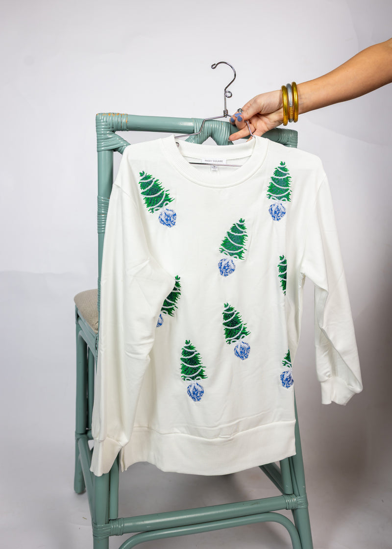 Lakelyn Sweatshirt | Blue Trees