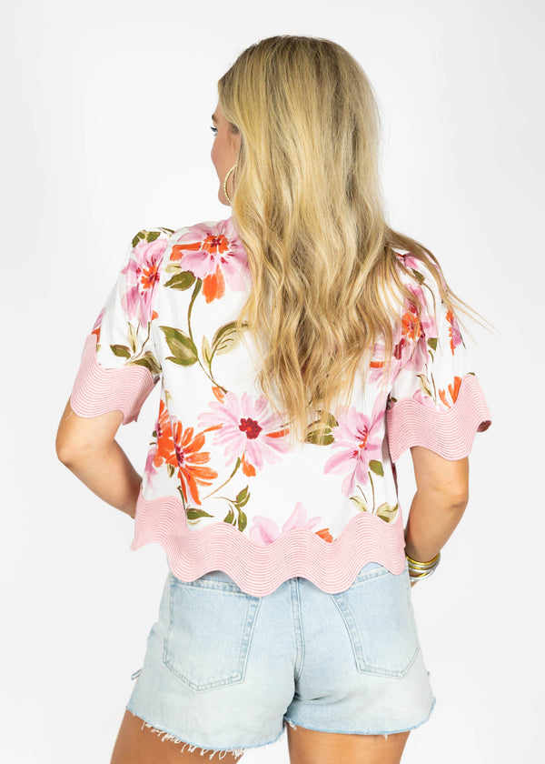 Floral Waves Top