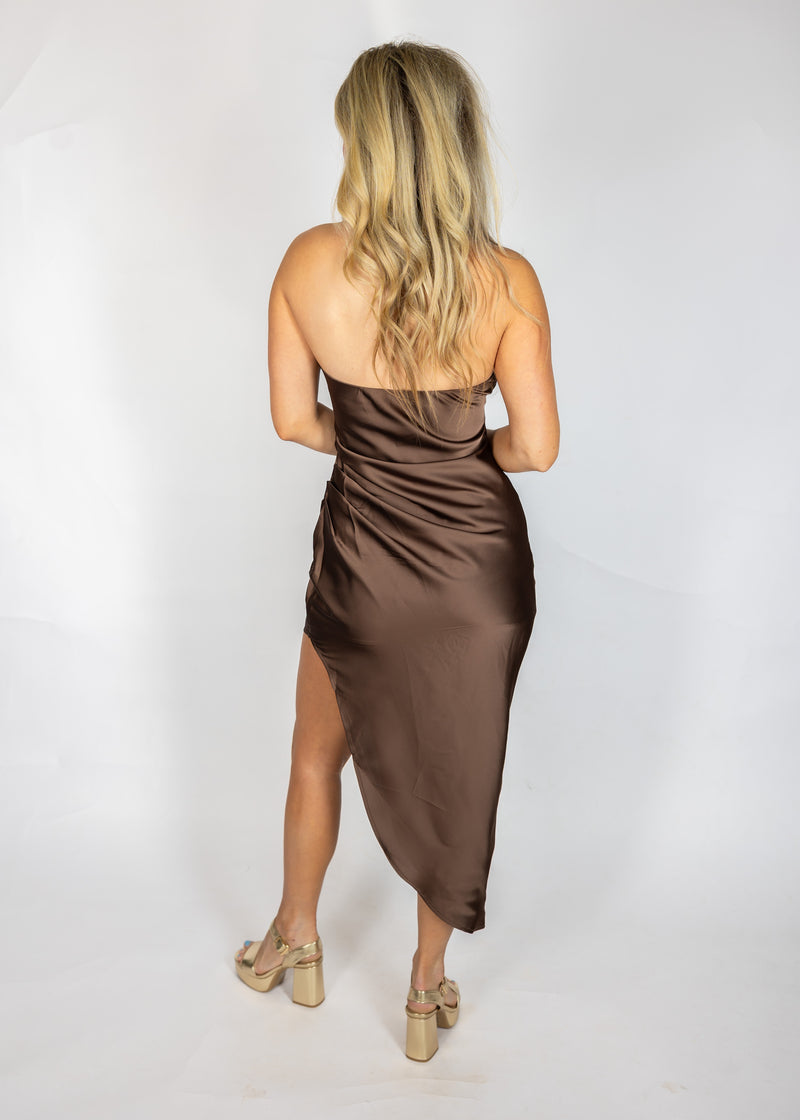 Dark Chocolate Silk Dress