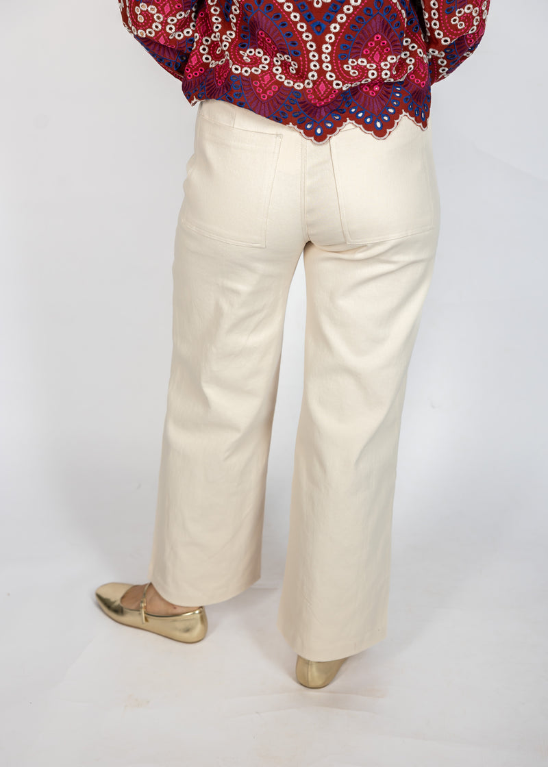 Ivory Front Seam Pants