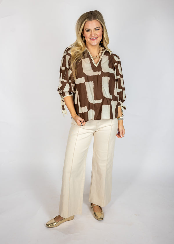 Brown Geo Top