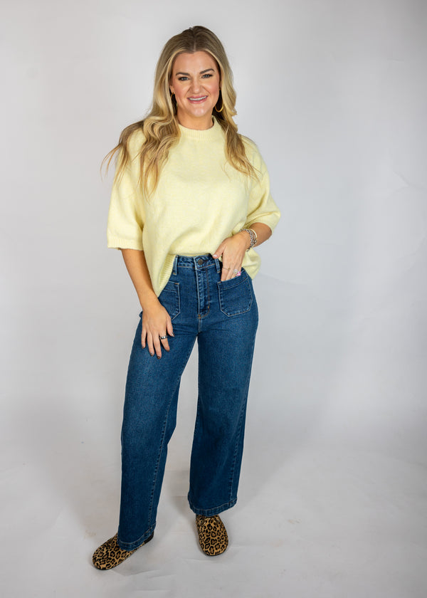 Butter Yellow Sweater Top