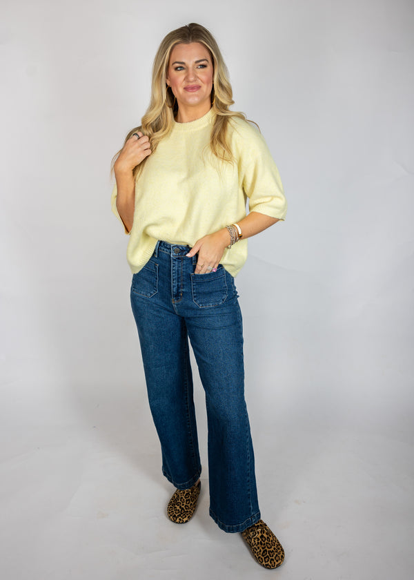 Butter Yellow Sweater Top