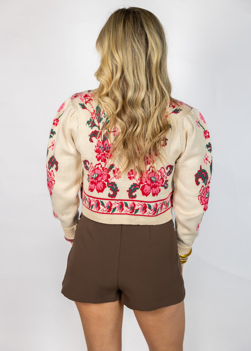 Plum Floral Cardigan