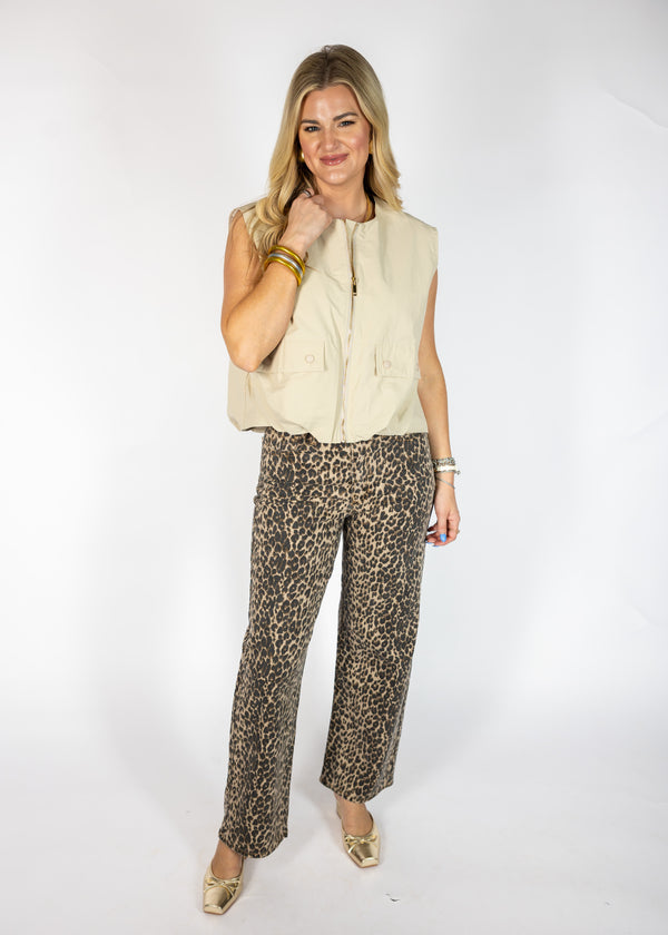 Leopard High Rise Pants