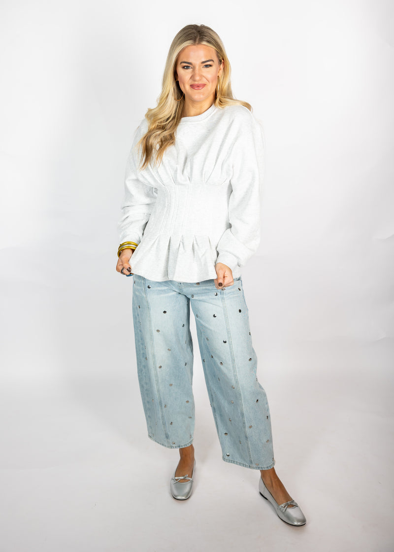 Star Studded Barrel Jeans