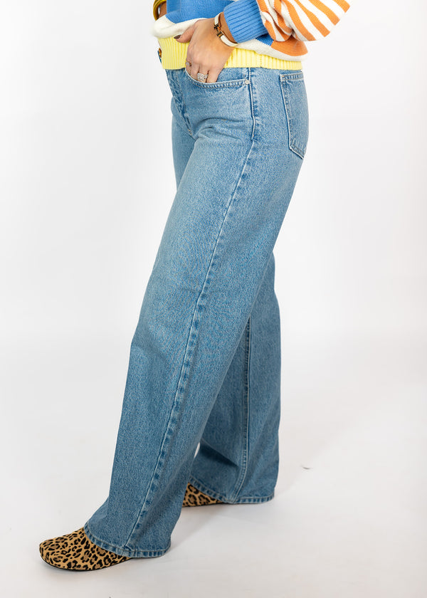 Relaxed Straight Light Denim Jeans