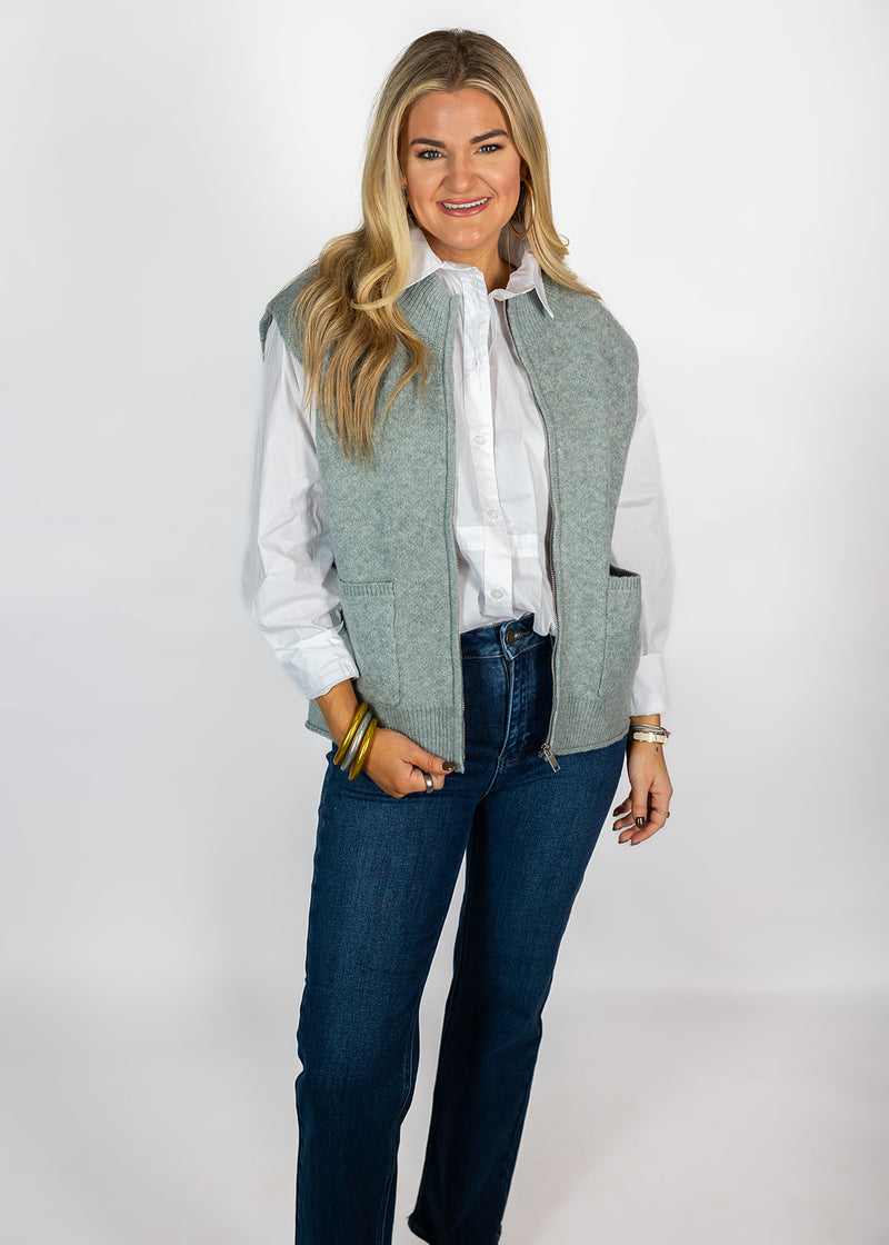 Jade Zipper Vest