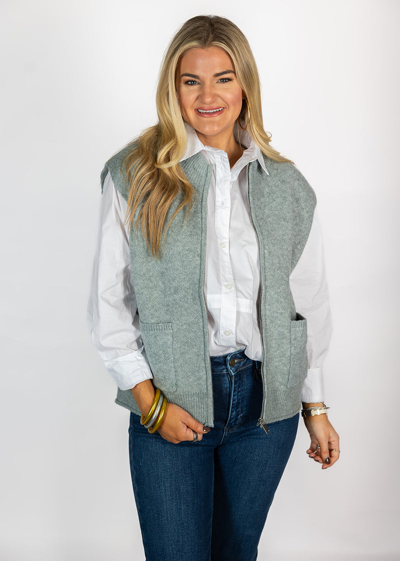 Jade Zipper Vest