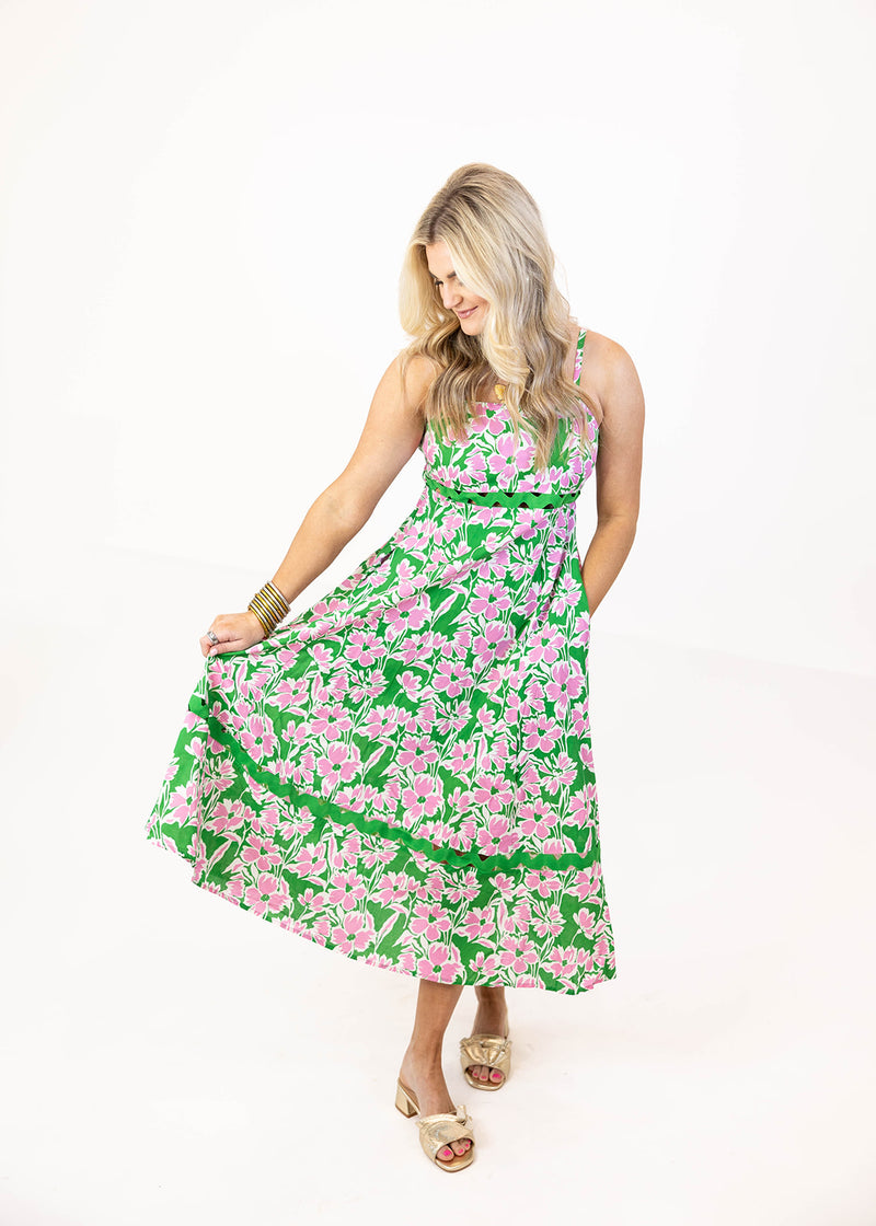 Palms Away Midi Dress