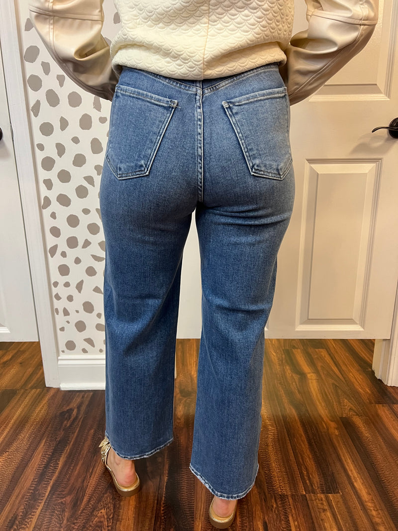 Medium Denim Cargo Jeans