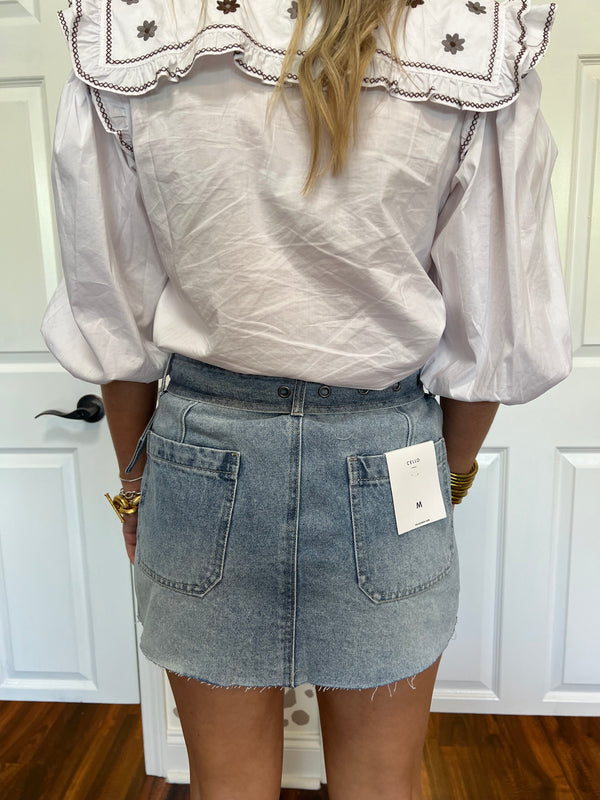 Belt Buckle Mini Skirt