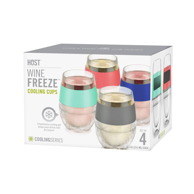 Wine FREEZE™ Cooling Cups in Asst Standard Colors Set of 4