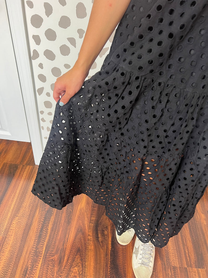 Black Eyelet Dress