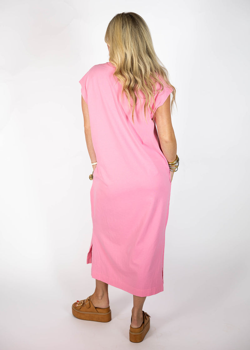 Hibiscus Pink Oversized Tee Dress