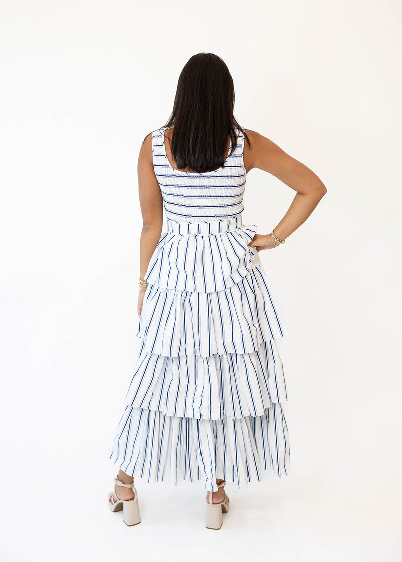 Nautical Stripe Midi Dress