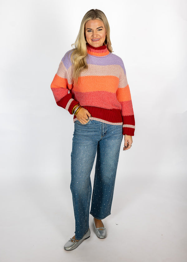 Color Craze Turtle Neck Sweater