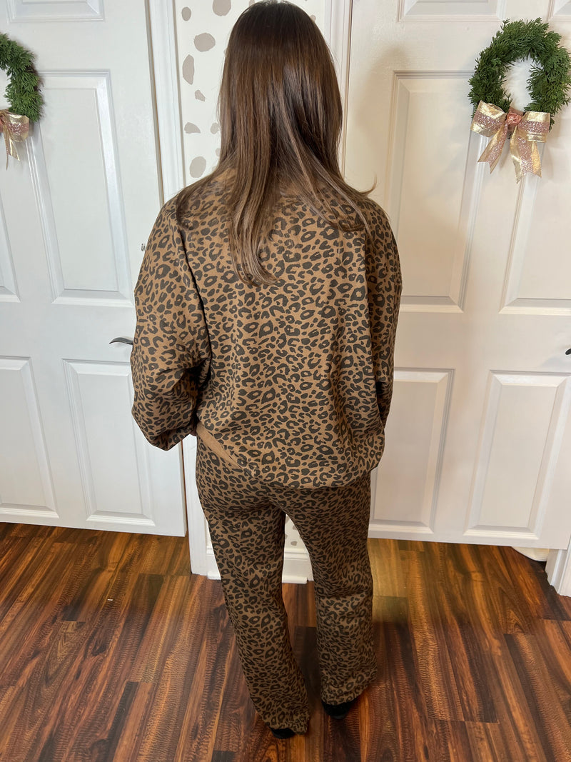 Leopard Sweat Set