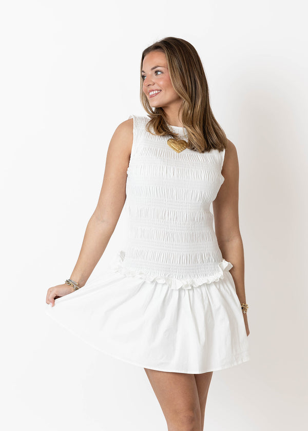 Lilly Low Waist Smocked Mini Dress