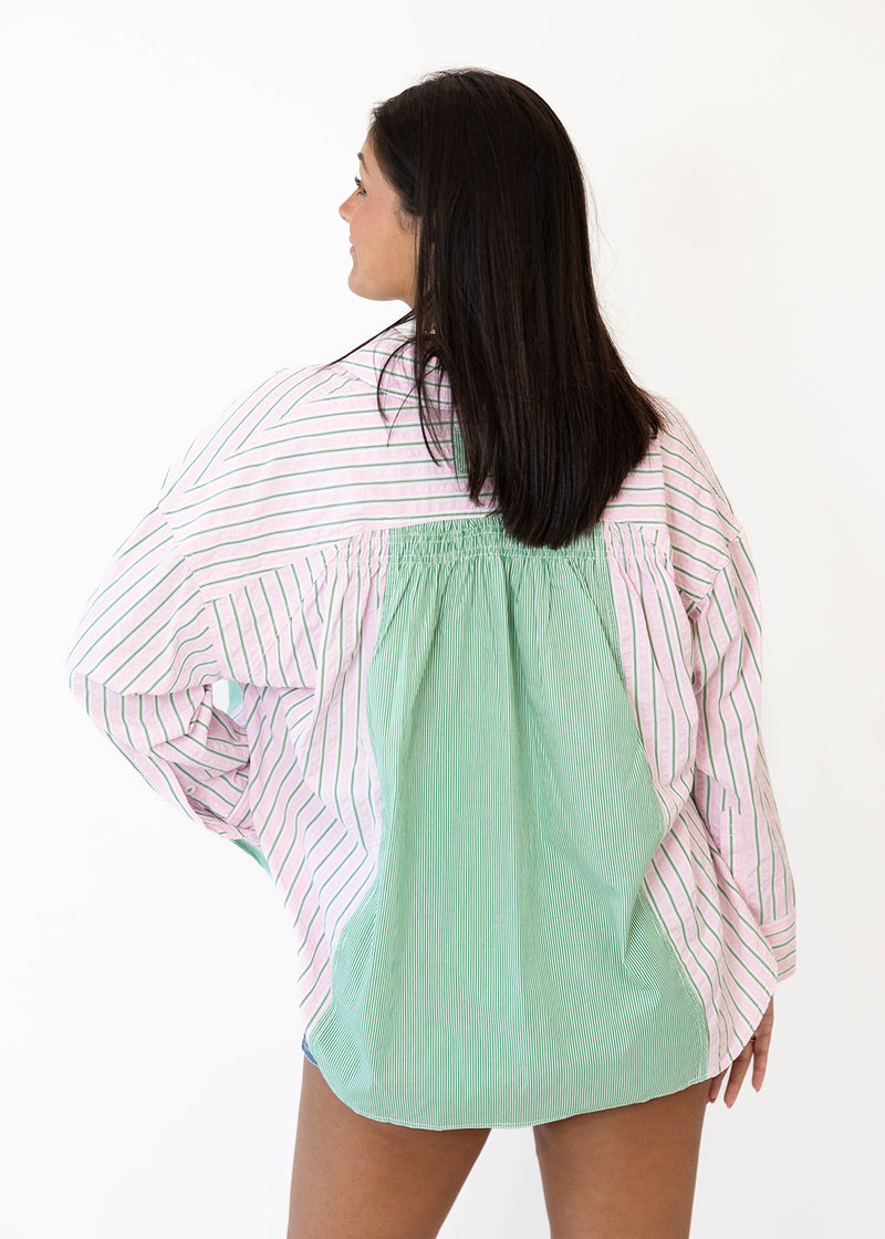 Watermelon Button-down Top