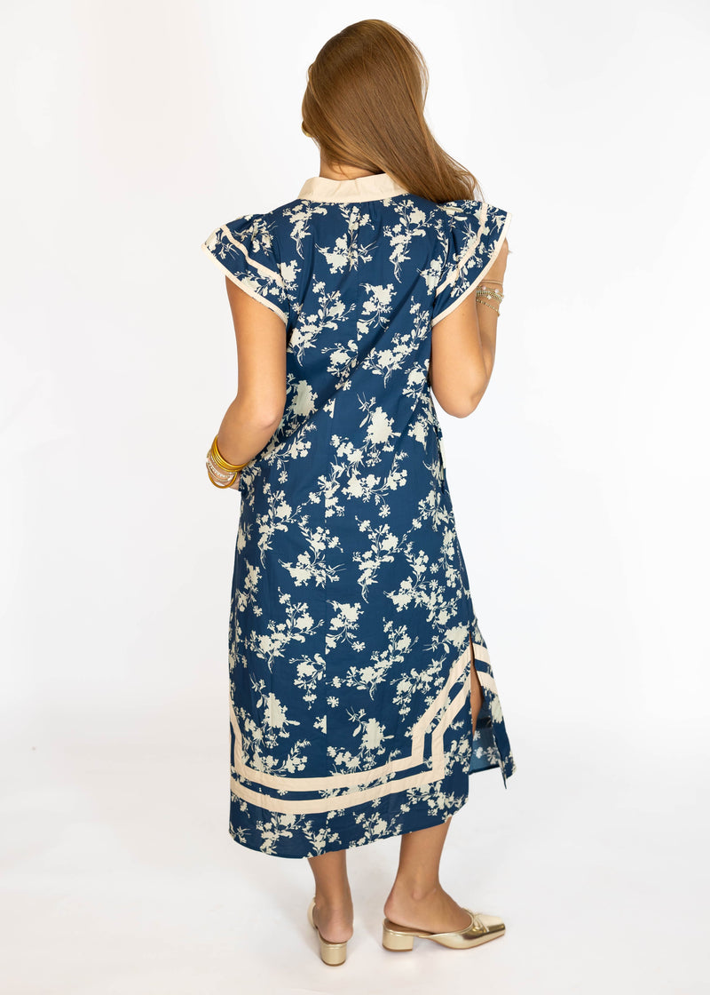 Midnight Navy Midi Dress