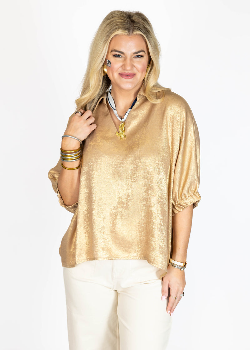 Gold Shimmer Blouse