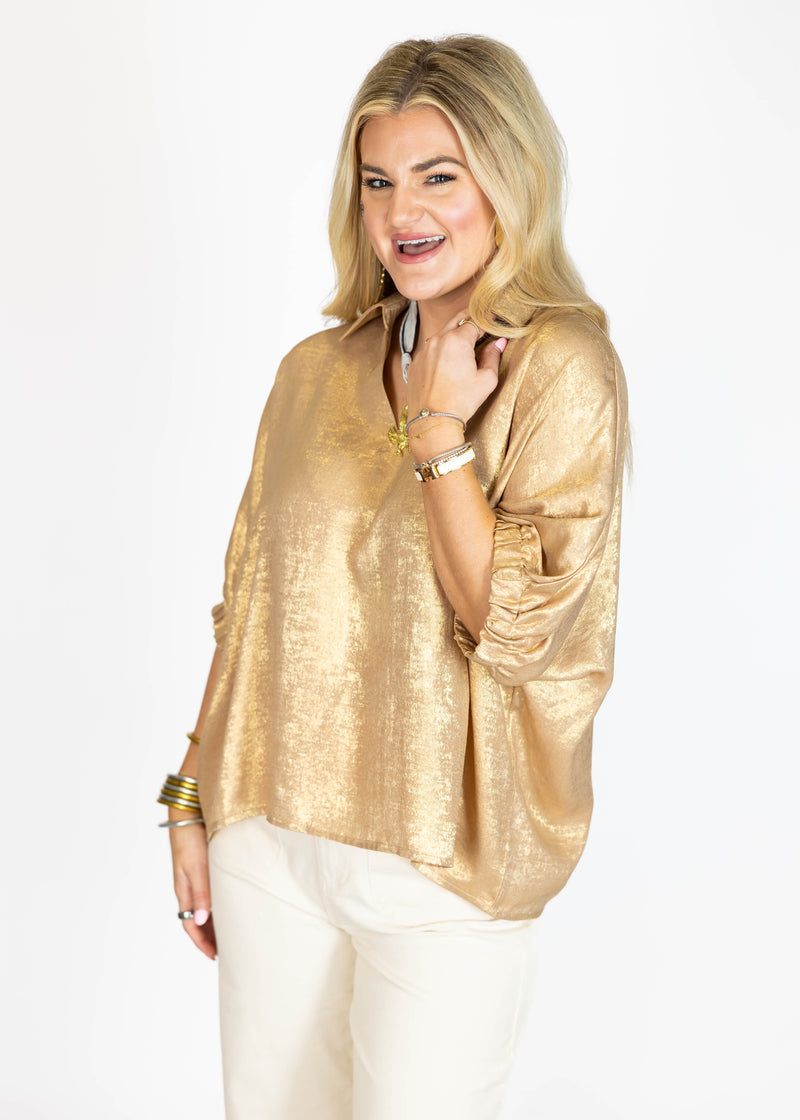 Gold Shimmer Blouse