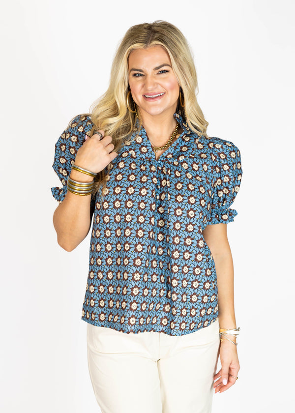 Blue Daisy Top