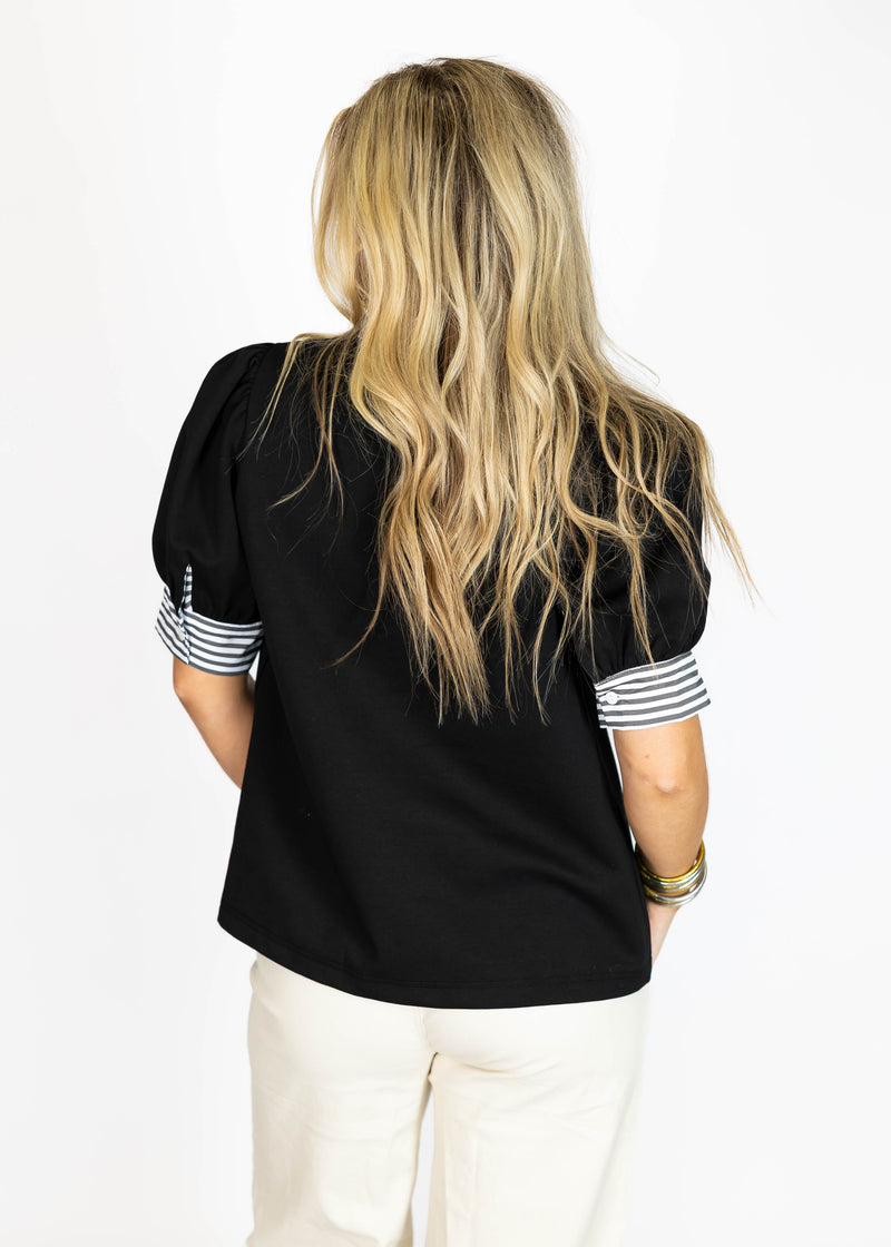 Striped Trim Top