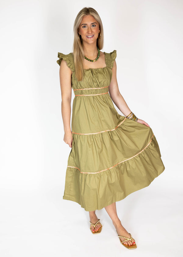 Moss Green Midi Dress