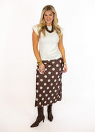 Brown Polka Dot Skirt