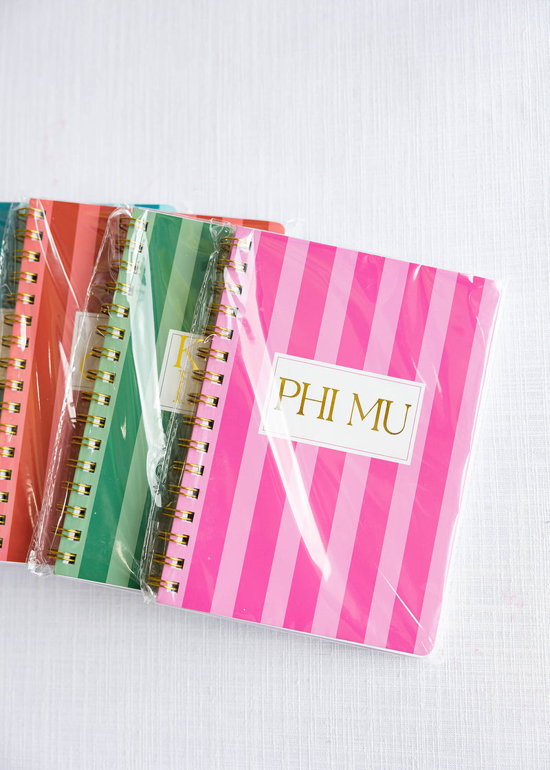 Stripe Sorority Notebook
