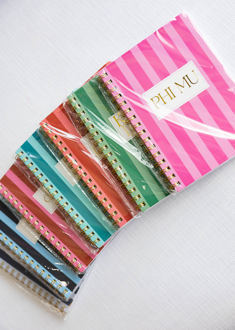 Stripe Sorority Notebook