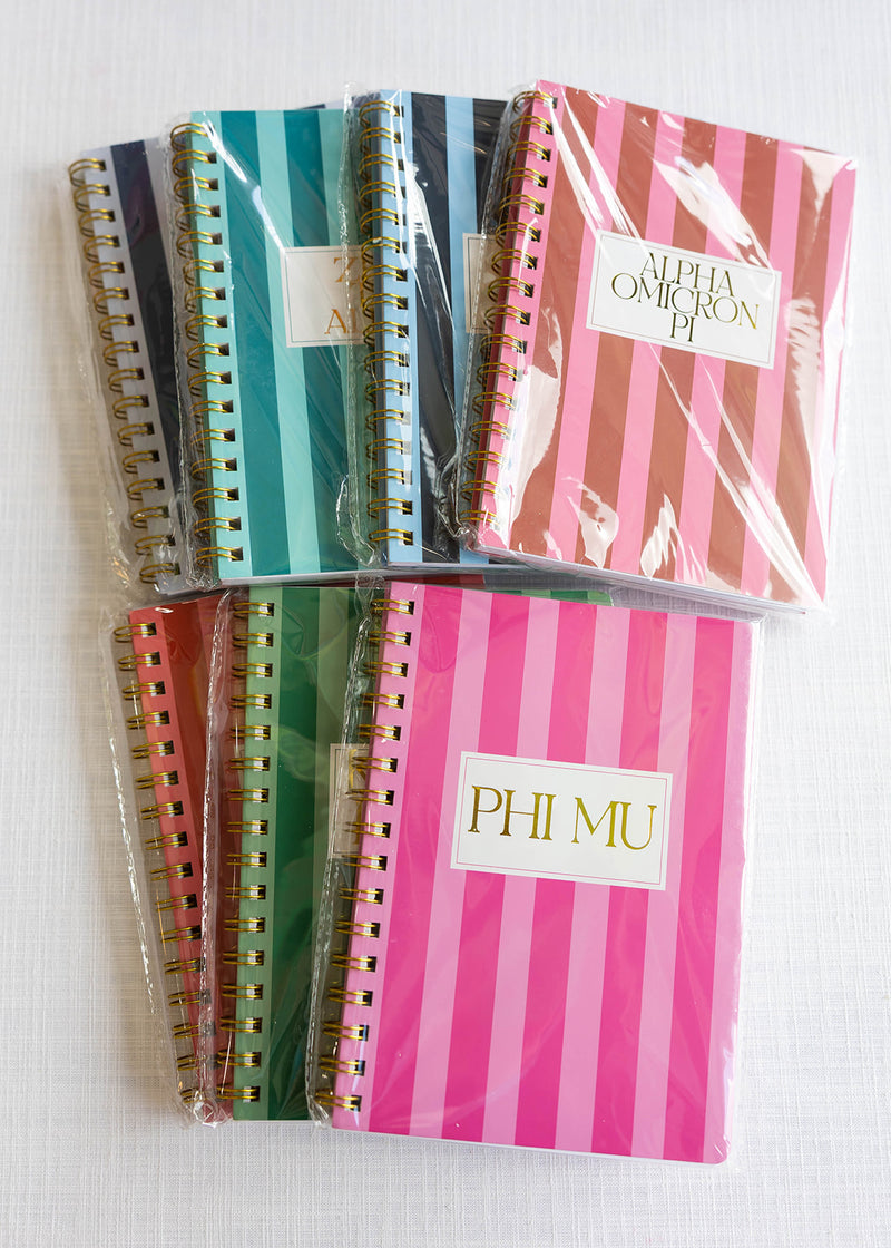 Stripe Sorority Notebook